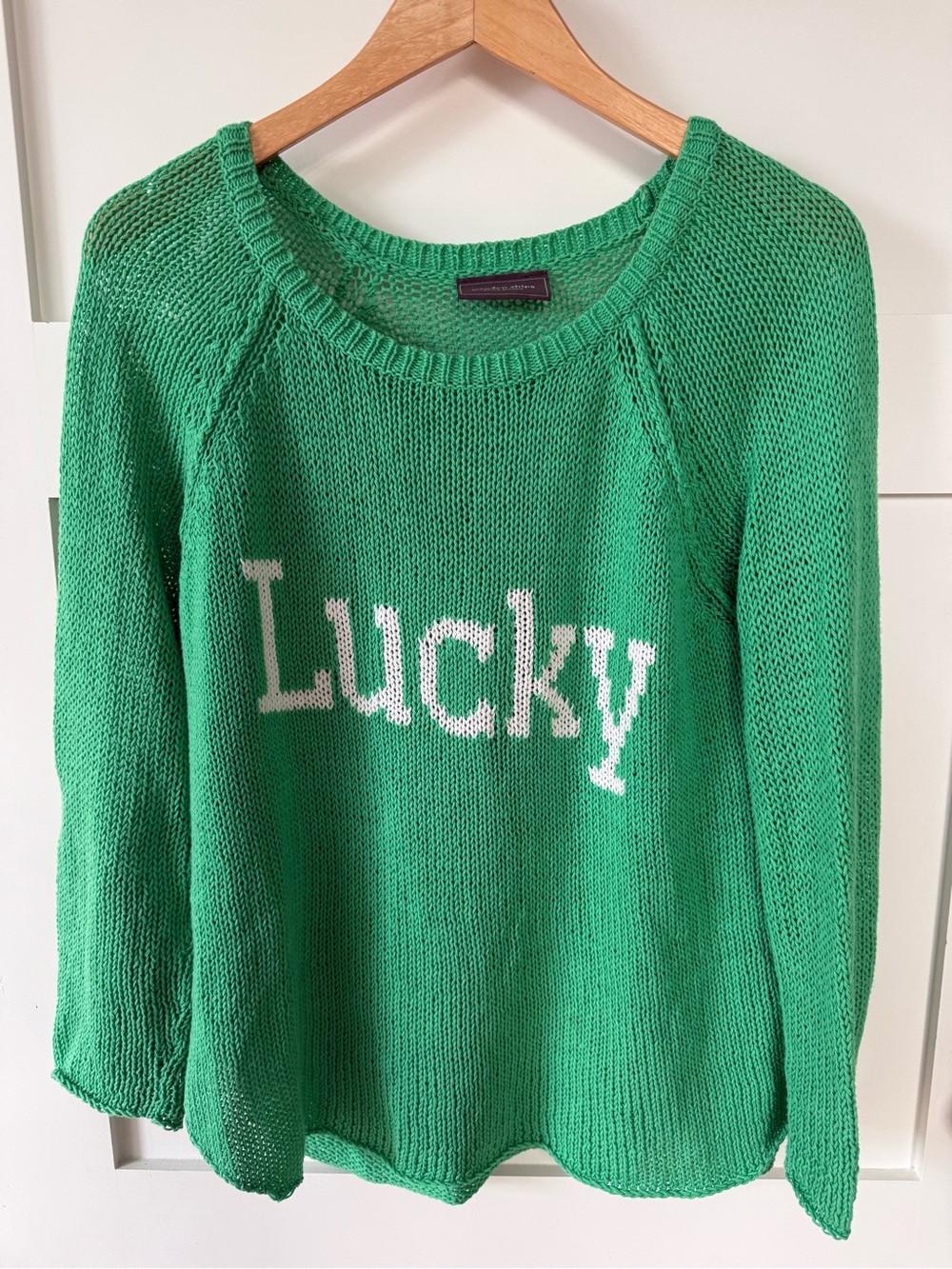 Wooden Ships | St.Patrick’sD Day Lucky Green Sweater | sz S /M | Very Good Cond - Picture 2 of 7